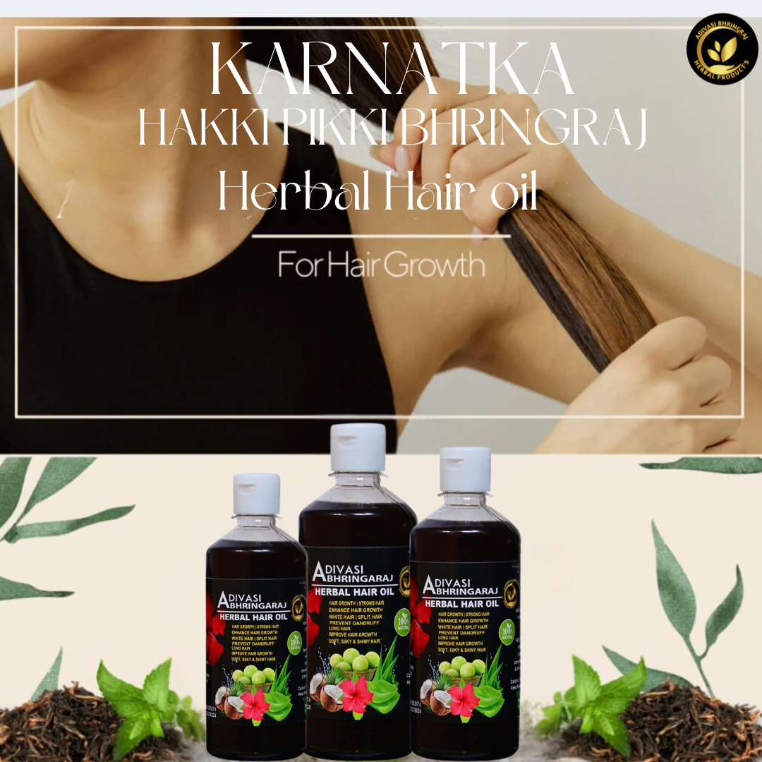 Adivasi Hakki Pikki Bhringaraj Herbal Hair Oil