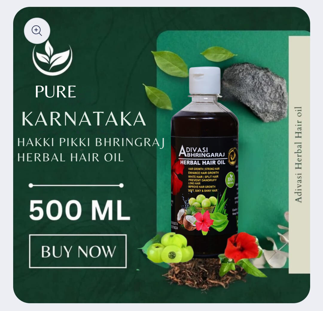 Adivasi Hakki Pikki Bhringaraj Herbal Hair Oil