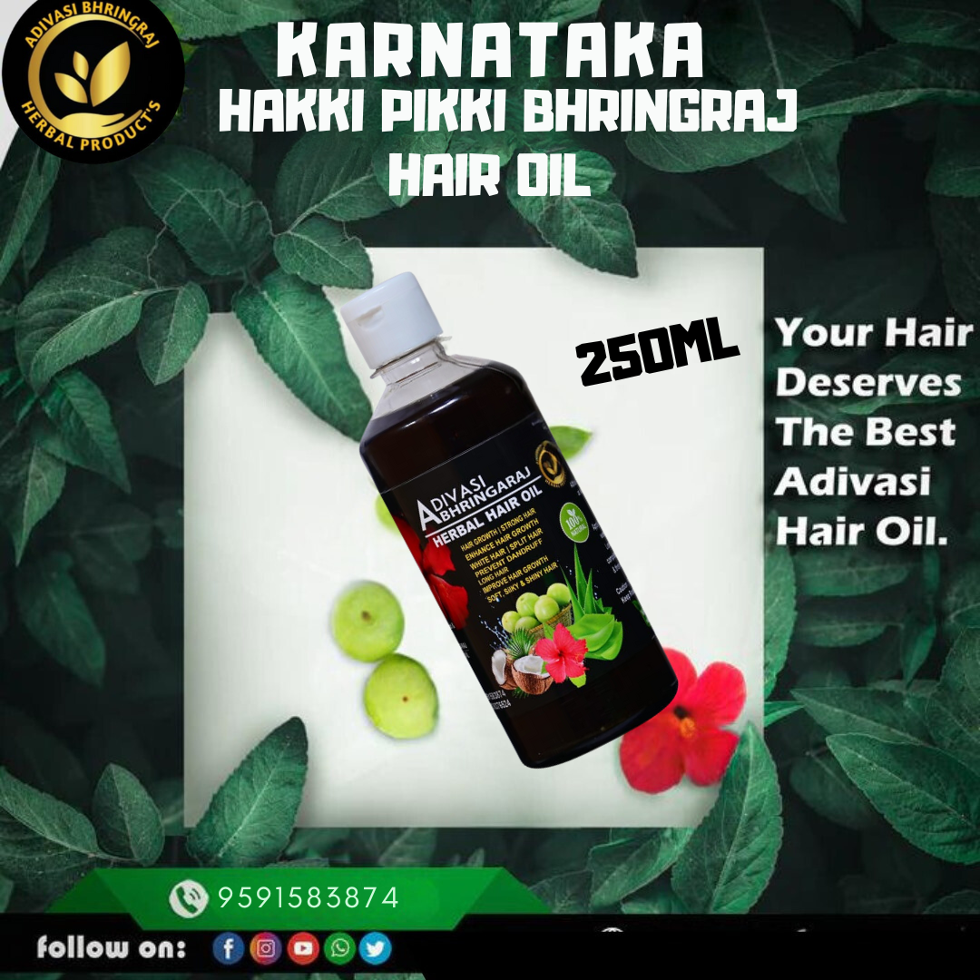 Adivasi Hakki Pikki Bhringaraj Herbal Hair Oil